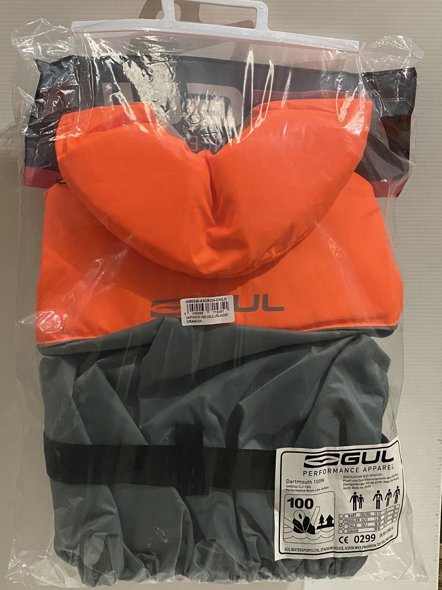 A GUL Performance Apparel Dartmouth 100N Performance Nylon Life Jacket - Size - Child - RRP £45. - Image 2 of 4