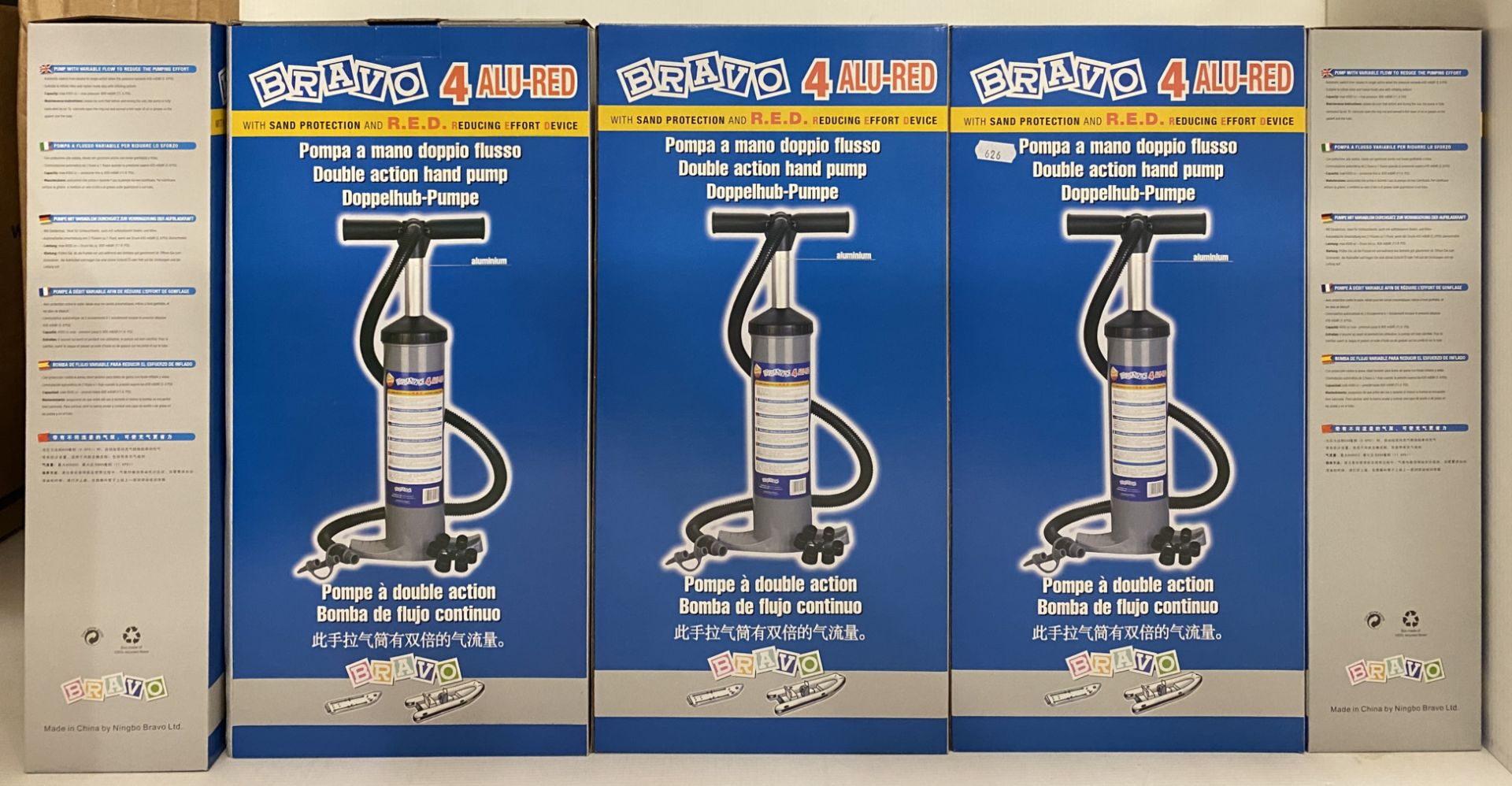 5 x Bravo 4 ALU-R.E.D Double Action Hand Pumps - RRP £38.