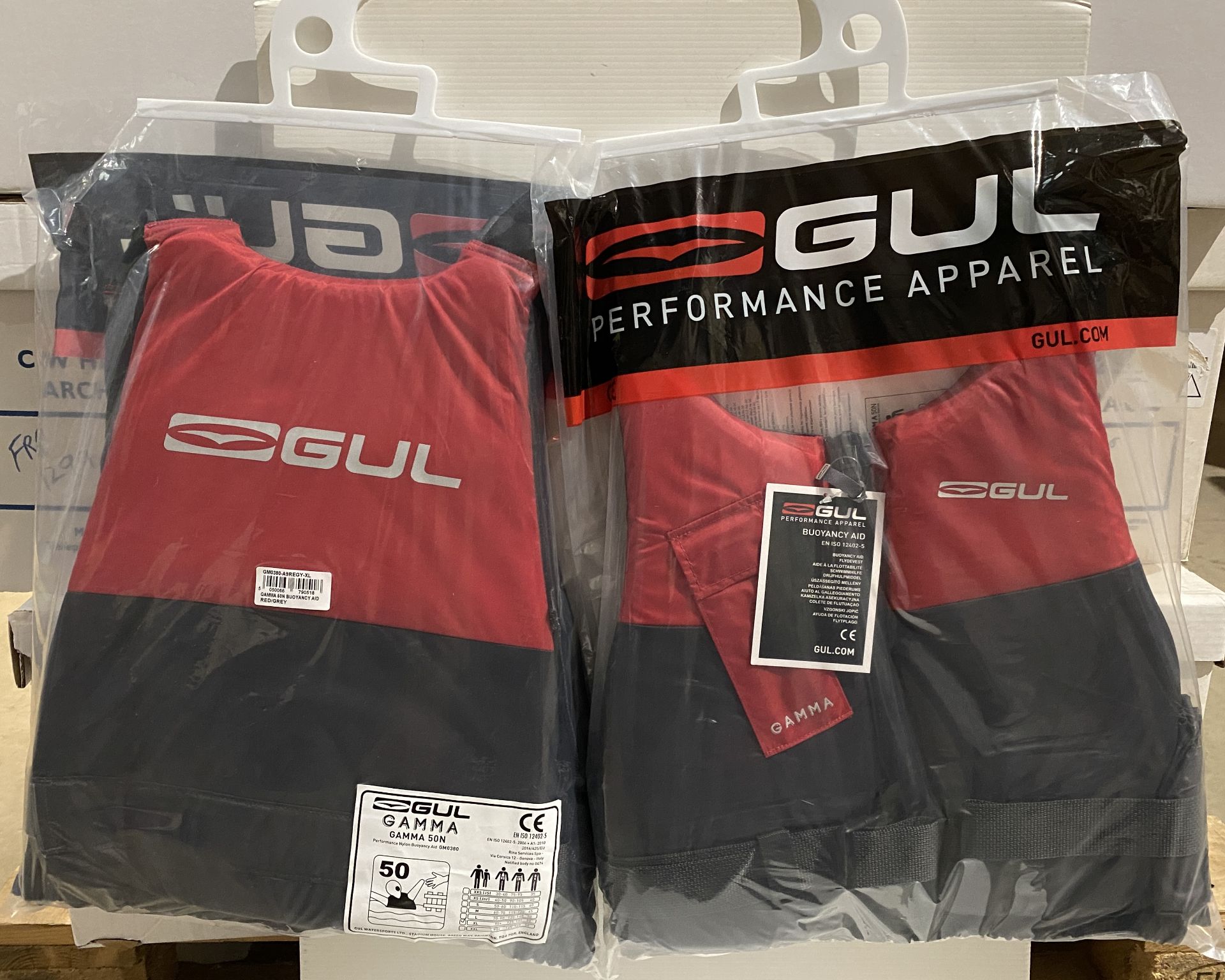 2 x GUL Performance Apparel Gamma 50N Performance Nylon Buoyancy Aid - Size - XL - RRP £40.