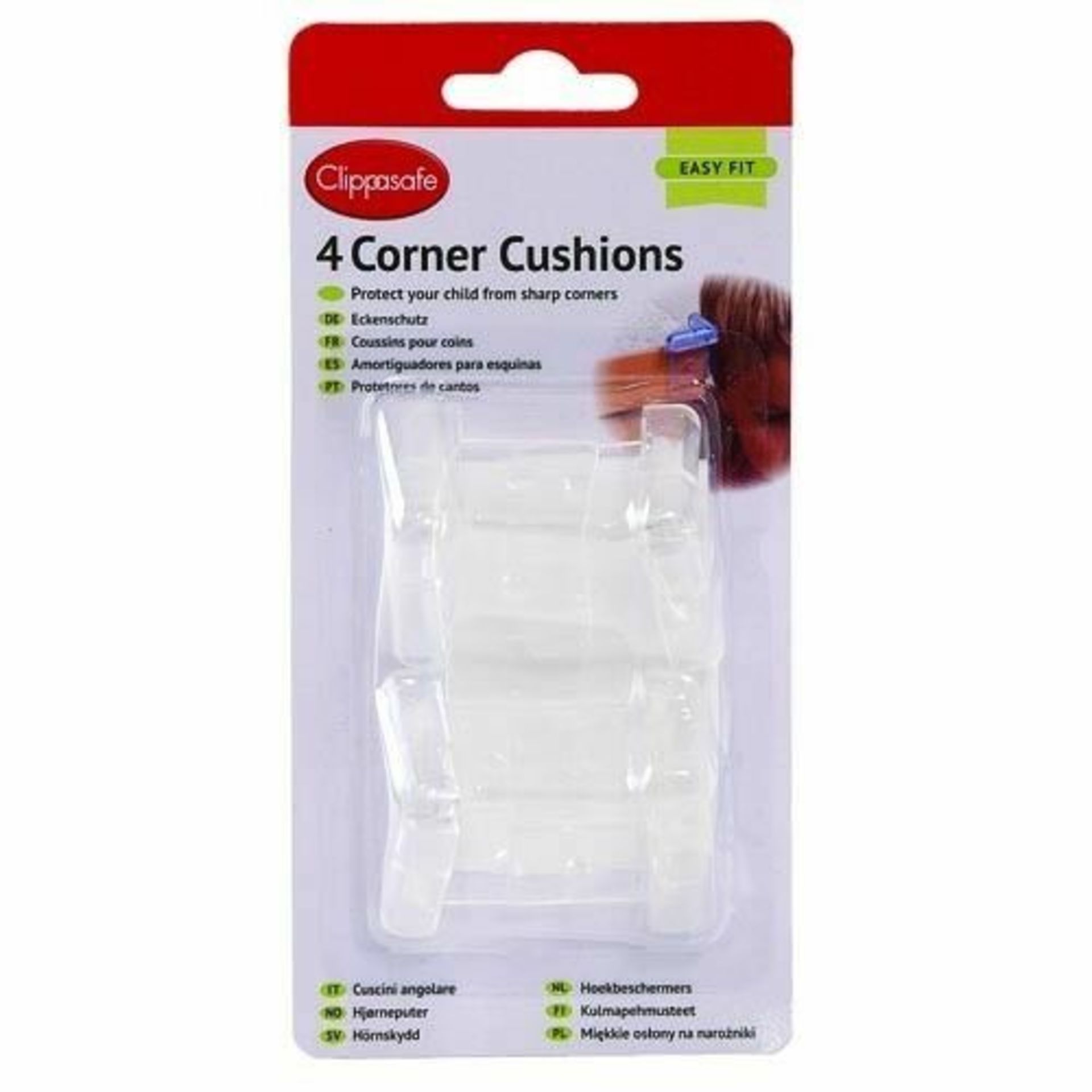 BOX INCLUDING LARGE QUANTITY OF CLIPPASAFE CORNER CUSHIONS BRAND NEW PACKAGED (Saleroom location: