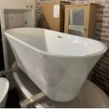 FREESTANDING BATH DESIGNER 1650X750MM DOUBLE ENDED WITH BUILT IN OVER FLOW AND WASTE RRP £1049