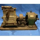 A rare Stuart 'Sirius' model high-speed marine engine and dynamo on cast base with small plate RPM