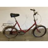 Puch Pic-Nic 3-speed ladies bicycle in burgundy,