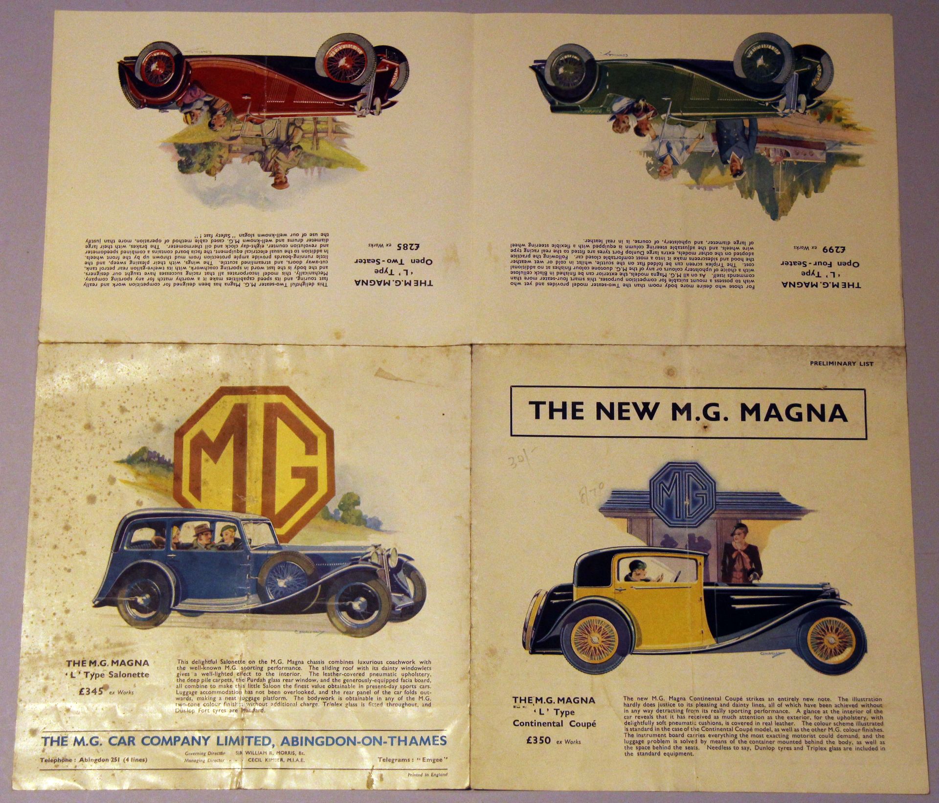 Individual Marques: Calcott Light-Car 1915 with a letter from the manufacturer 28 pages: The 9/20 H. - Image 6 of 6