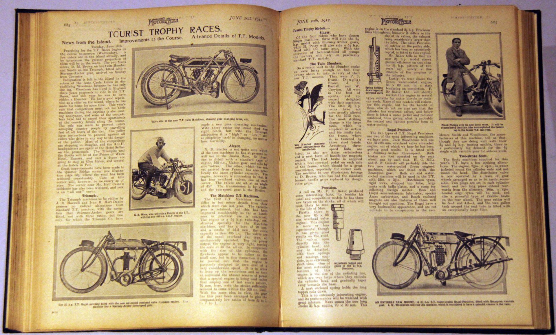 Motor Cycle, vols 2 & 3 of 1912 from vol 10 no 475, - Image 8 of 17