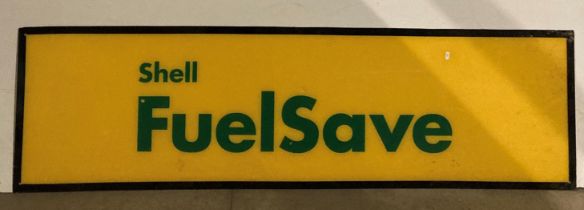 Perspex 'Shell Fuel Save' sign - size 182 x 52cm (saleroom location: MA1 wall)