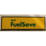 Perspex 'Shell Fuel Save' sign - size 182 x 52cm (saleroom location: MA1 wall)
