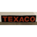 Perspex 'Texaco' black and red fuel sign - size 136 x 28cm (saleroom location: MA1 wall)