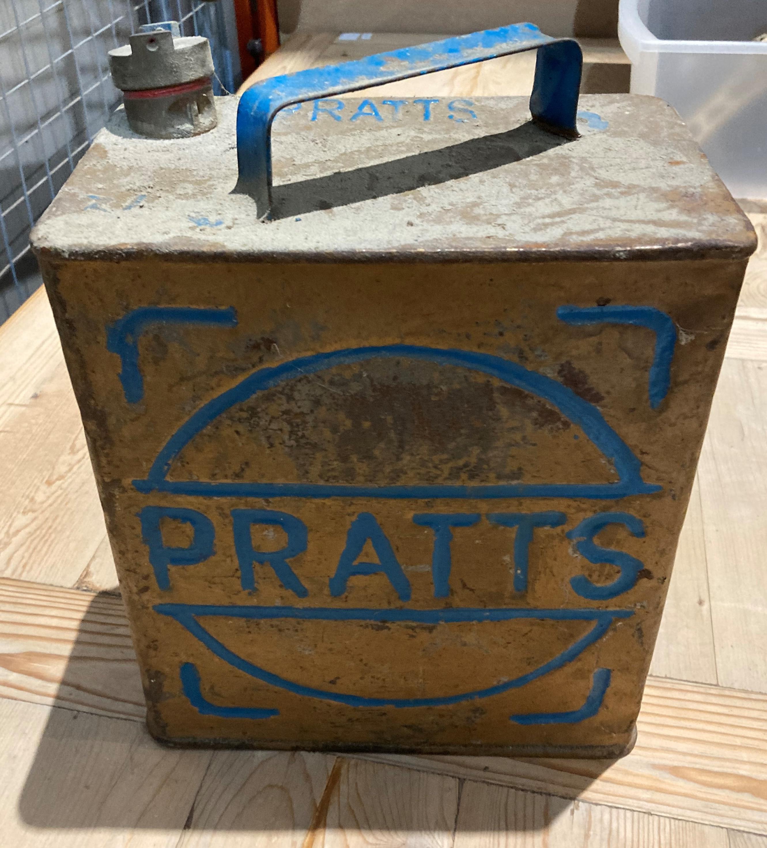 A Pratts vintage metal fuel can (no contents) (saleroom location: MA1)