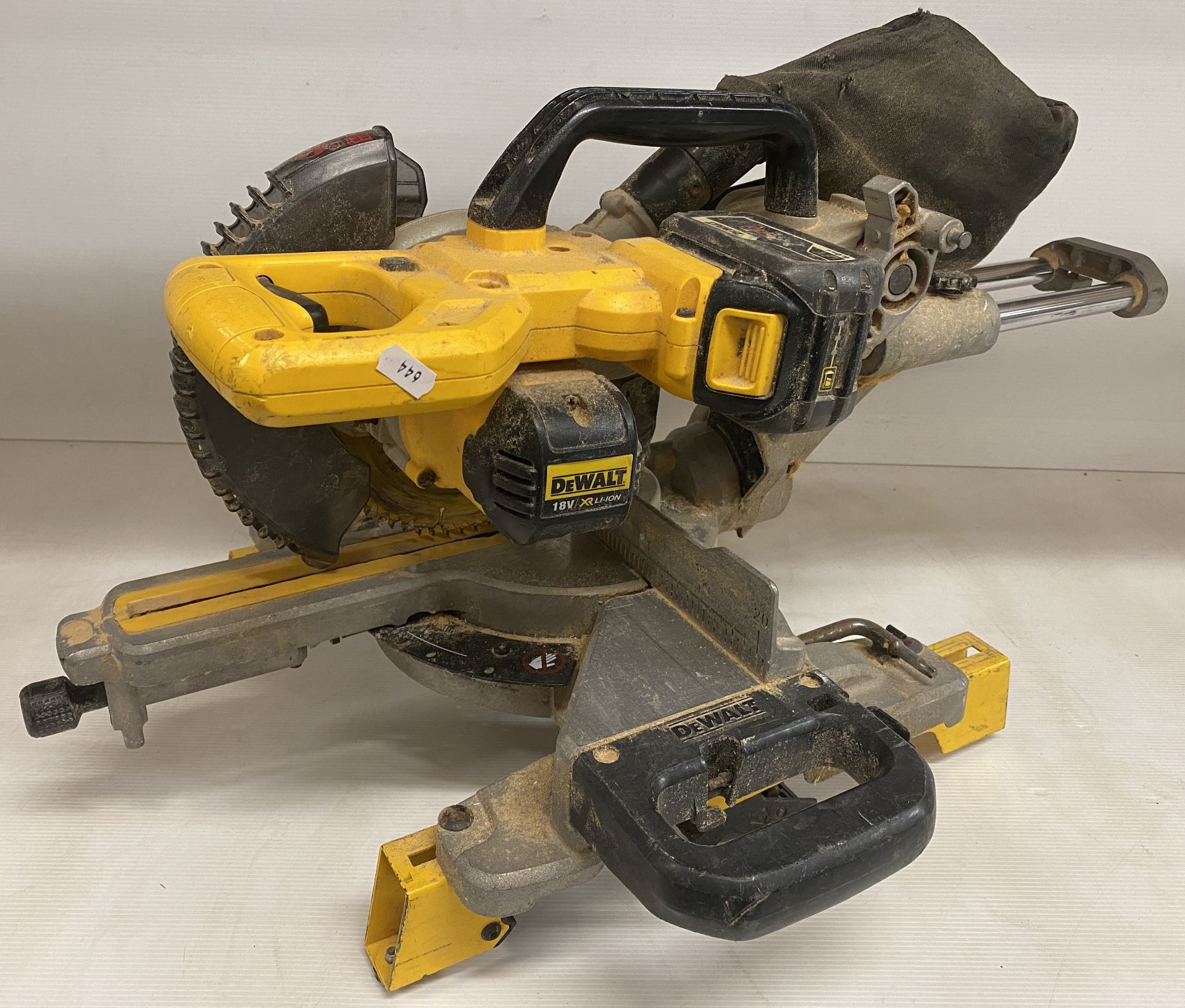 DeWalt 18-volt battery operated table-top crosscut bench saw (sold as seen) (saleroom location: - Image 2 of 2