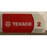 Red and white perspex Texaco petrol sign - size 125 x 53cm (saleroom location: MA1 wall)