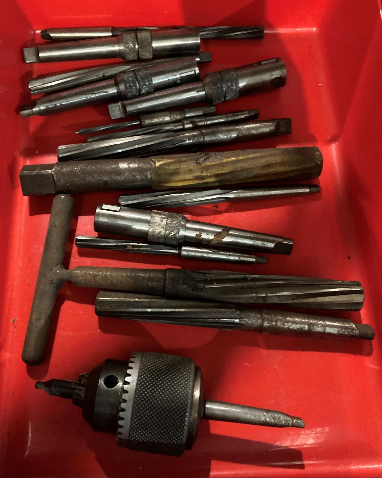 Contents to tray - 14 assorted milling bits and a Galex chuck/cap 1/8-5/8 with tapered end - Image 2 of 2