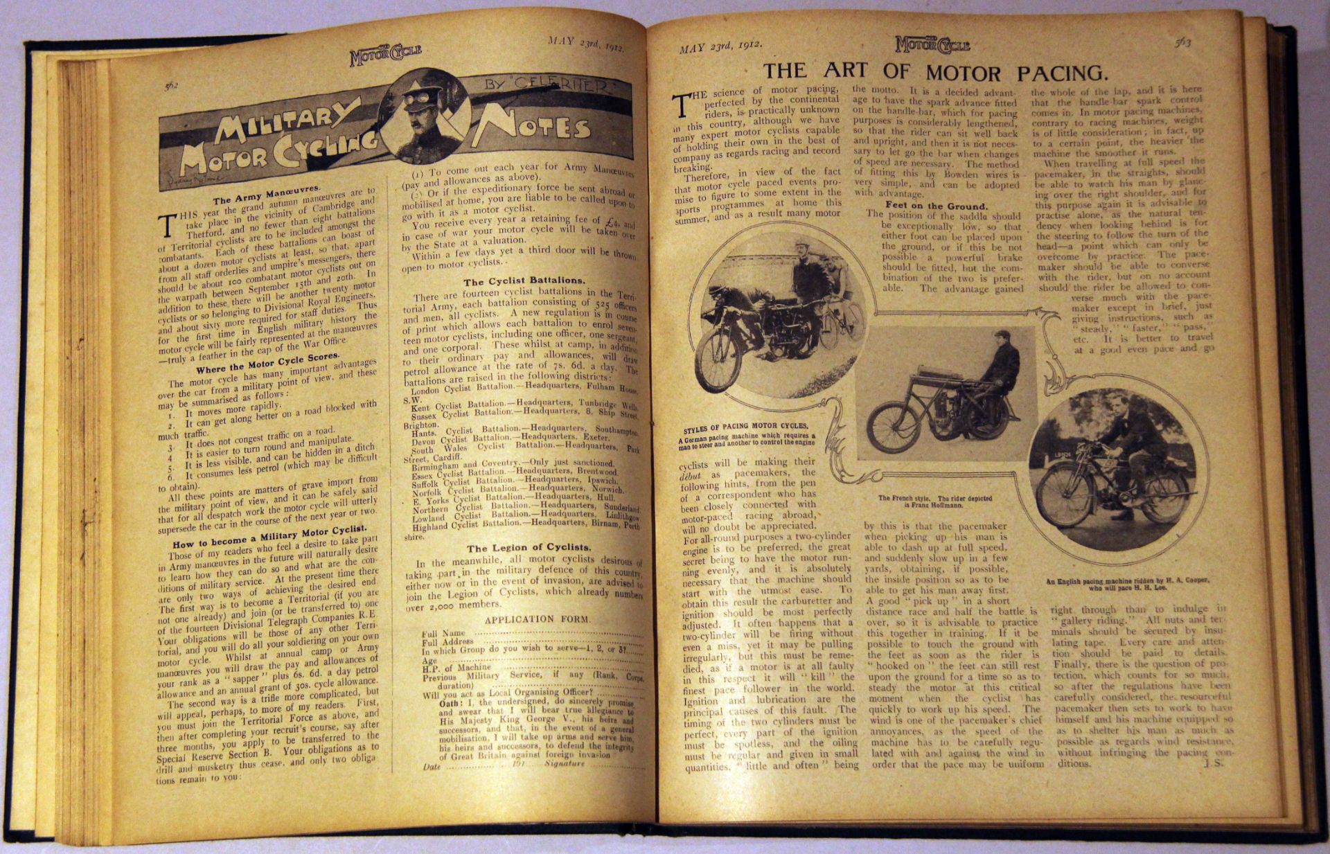 Motor Cycle, vols 2 & 3 of 1912 from vol 10 no 475, - Image 6 of 17