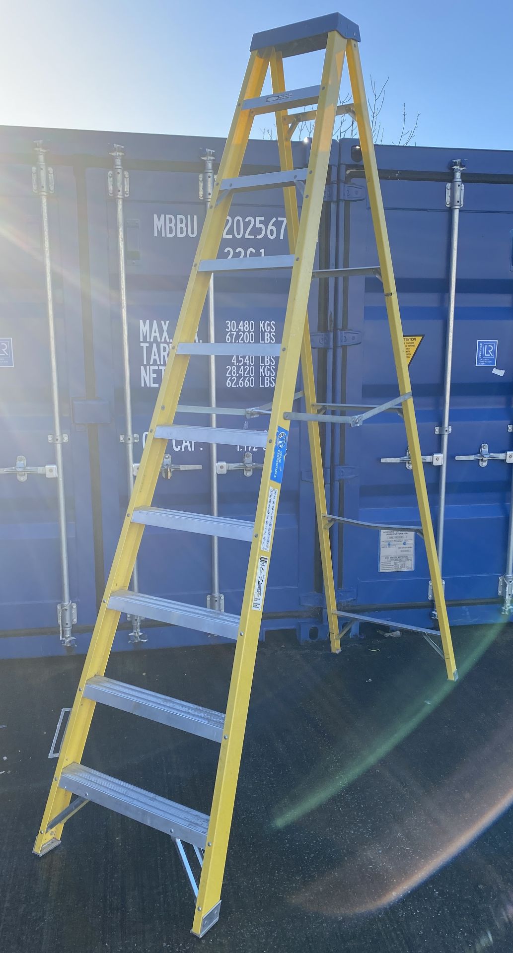 Pair of YourEssentials 9-tread step-ladders ref: YFSL010 (saleroom location: container 9) - Image 2 of 3