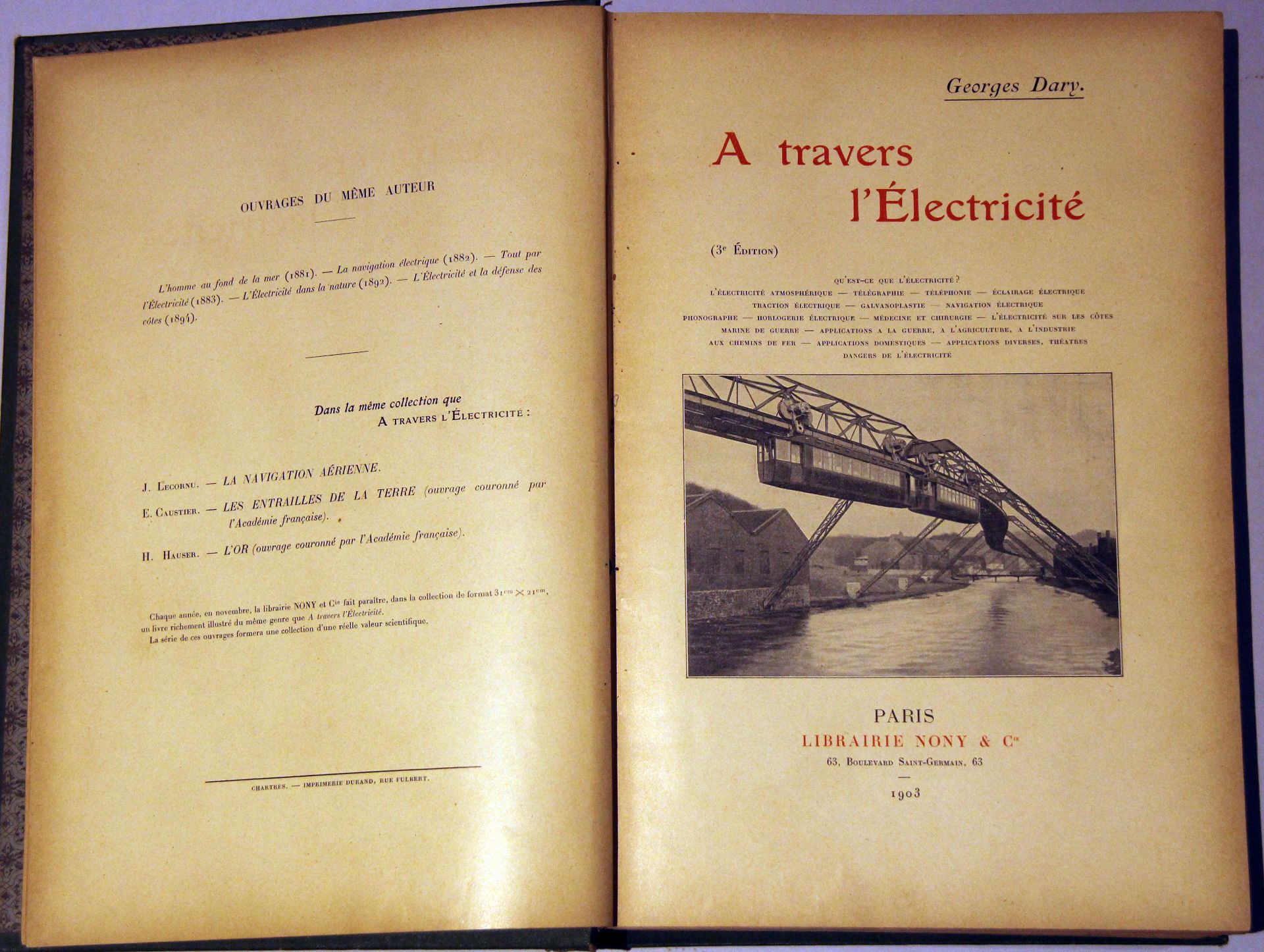 A Travers L’Electricite par Georges Dary, 3rd ed 1903, - Image 4 of 7