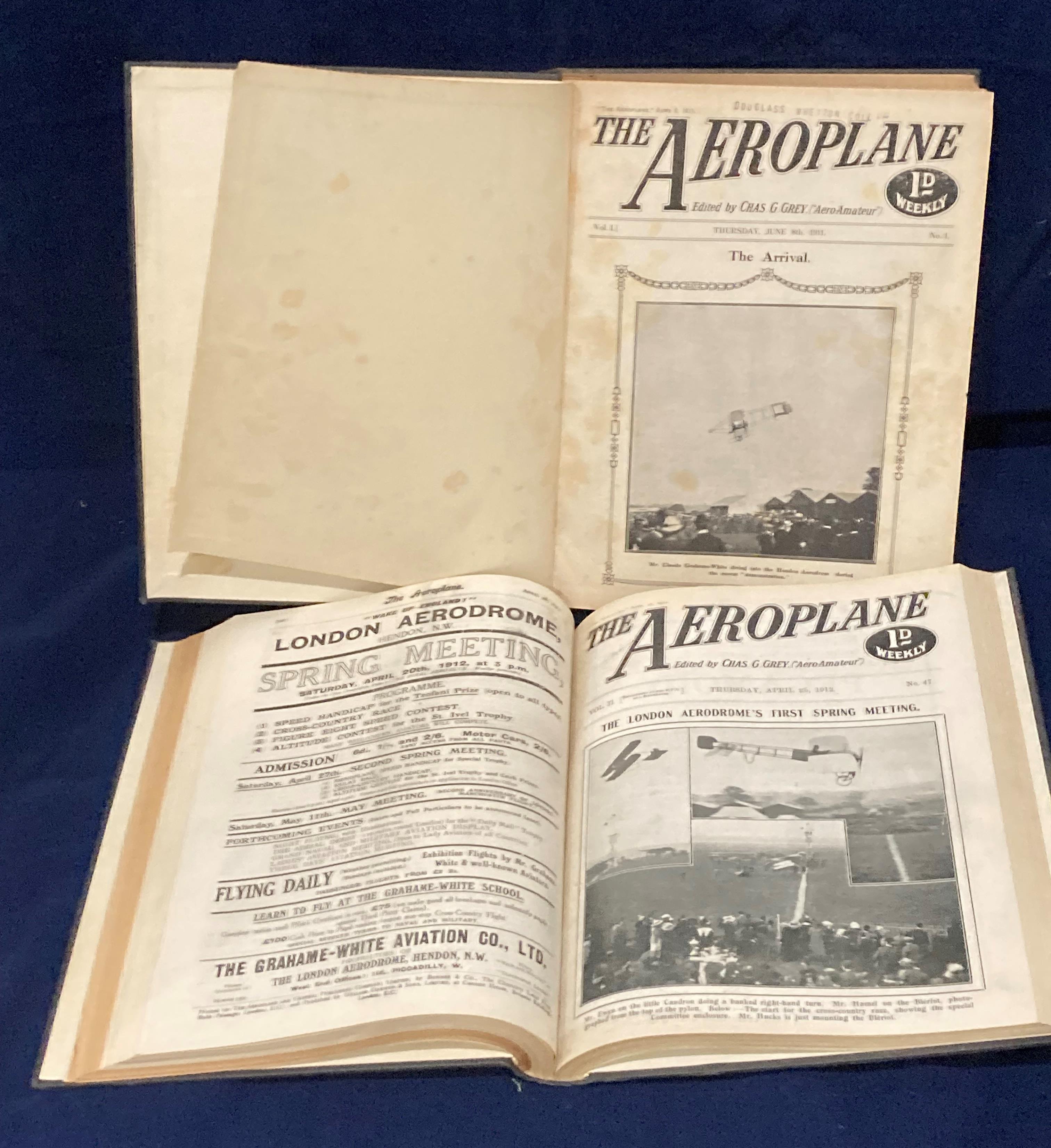 The Aeroplane from Vol I No 1 June 8th 1911 to No 29 Dec 21st December 1911 (lacks nos 4, 5, 12,