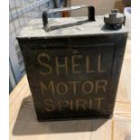 A vintage Shell metal motor spirit can (no contents) (saleroom location: MA1)