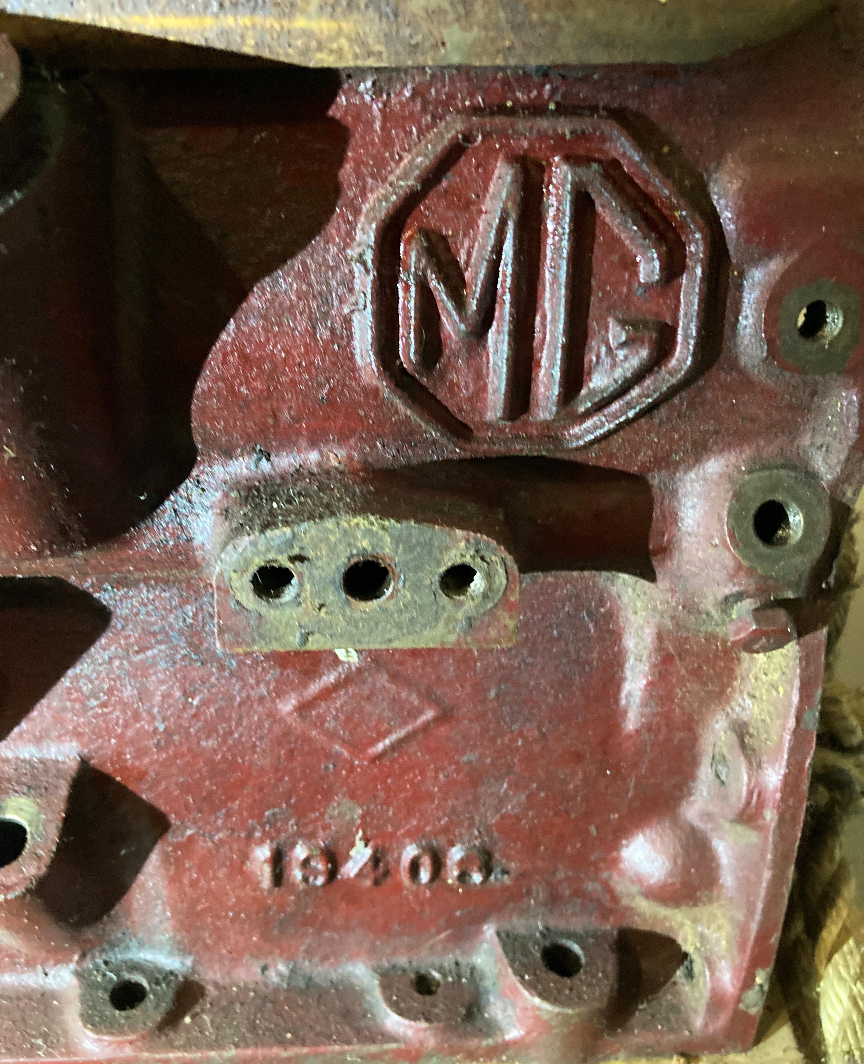 Vintage MG engine with four pistons and spare parts (saleroom location: MA1) - Image 5 of 8