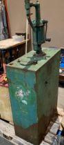 Vintage Castrol manual oil pump in original green,