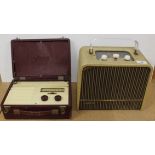 A vintage Ever Ready 'Sky King' transistor radio plus a Vidor radio attaché portable receiver