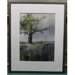 A framed gouache, 'Trees and Grasses' signed 'Isobel Chapman',