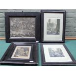 Four framed Hogarth prints