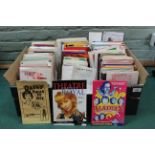 A box of mixed vintage theatre programmes, some pre WWII, most up to the 1990's,