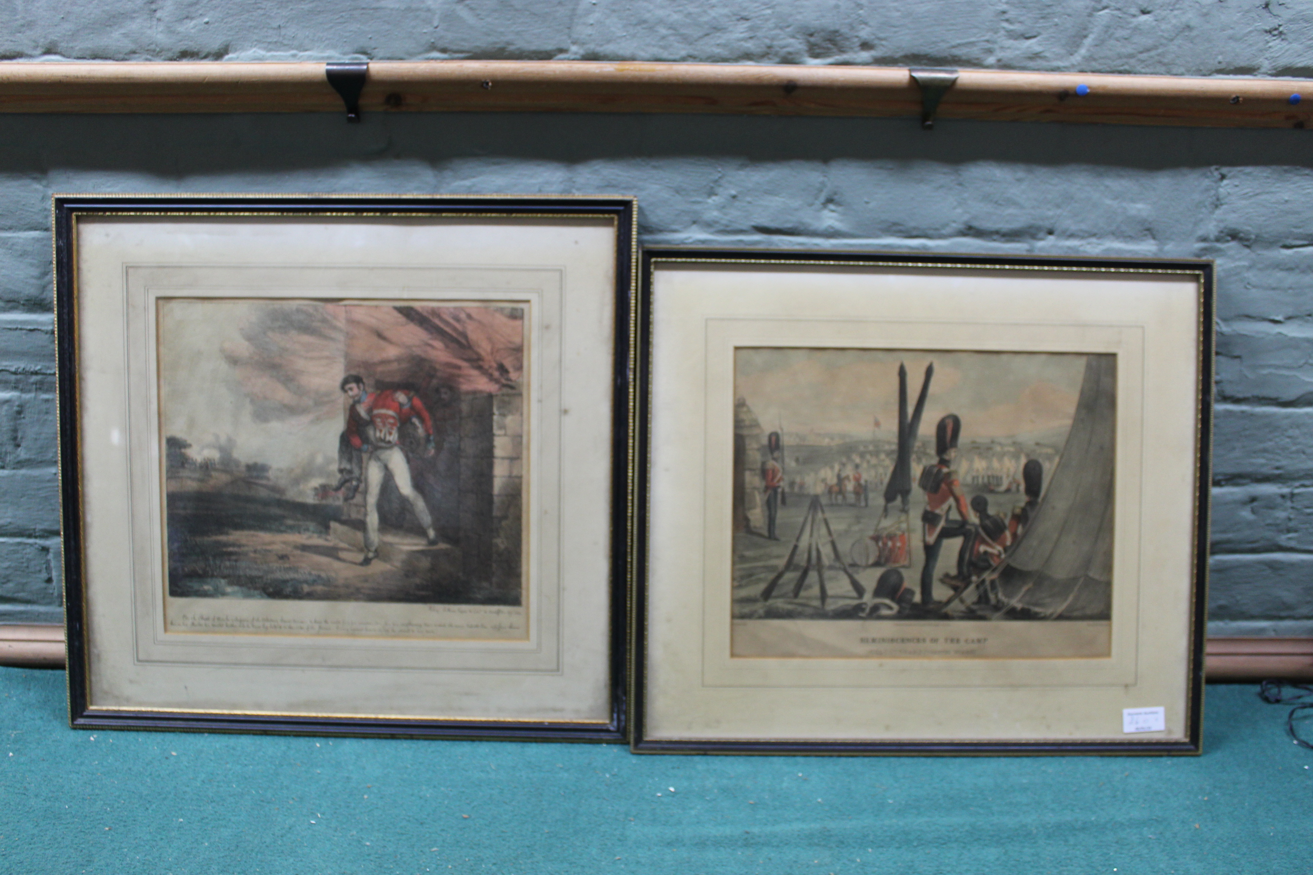 A large framed hunting print 'Fox Hunting - The Find' plus five assorted military prints and five - Image 6 of 6