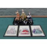 Mixed items including Beswick animals, Coalport, resin figurines,