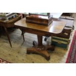 A William IV rosewood card table