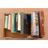 A part box of mixed books including wildlife, large volumes on Italy,