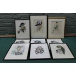 Assorted paintings and prints of early 20th Century ladies,