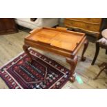 A 20th Century mahogany butler's tray on cabriole leg stand