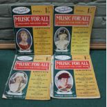 A box of vintage sheet music,