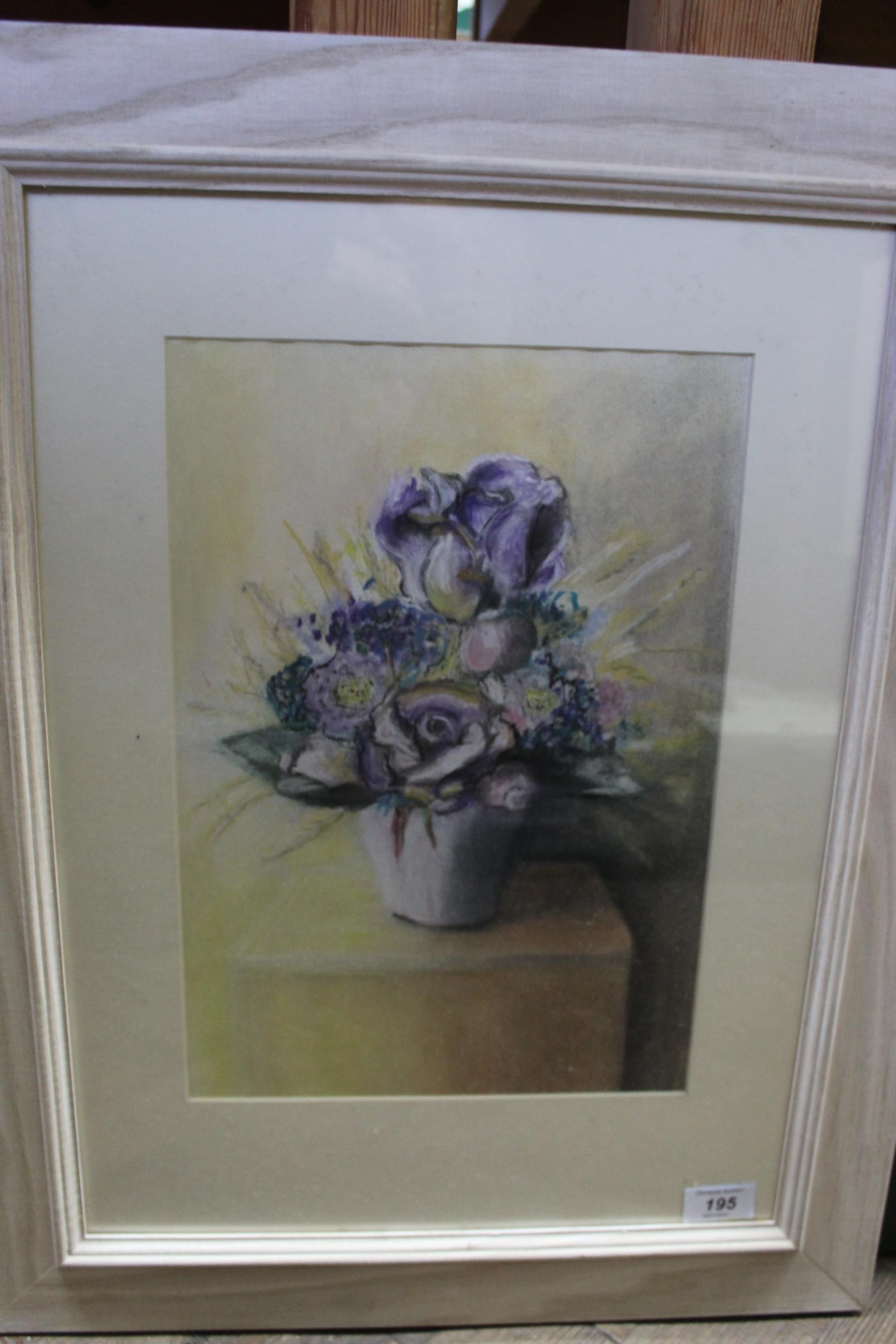Various artworks by Jane Spence including framed pastels of still life subjects together with five