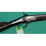 A pin fire (12 bore) single barrel shotgun by Jefferies Norwich with 31" barrel and good working