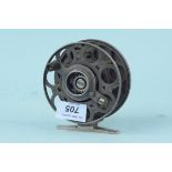 A Mercury fly reel 4", stamped "Patent Applied For" under reel foot,