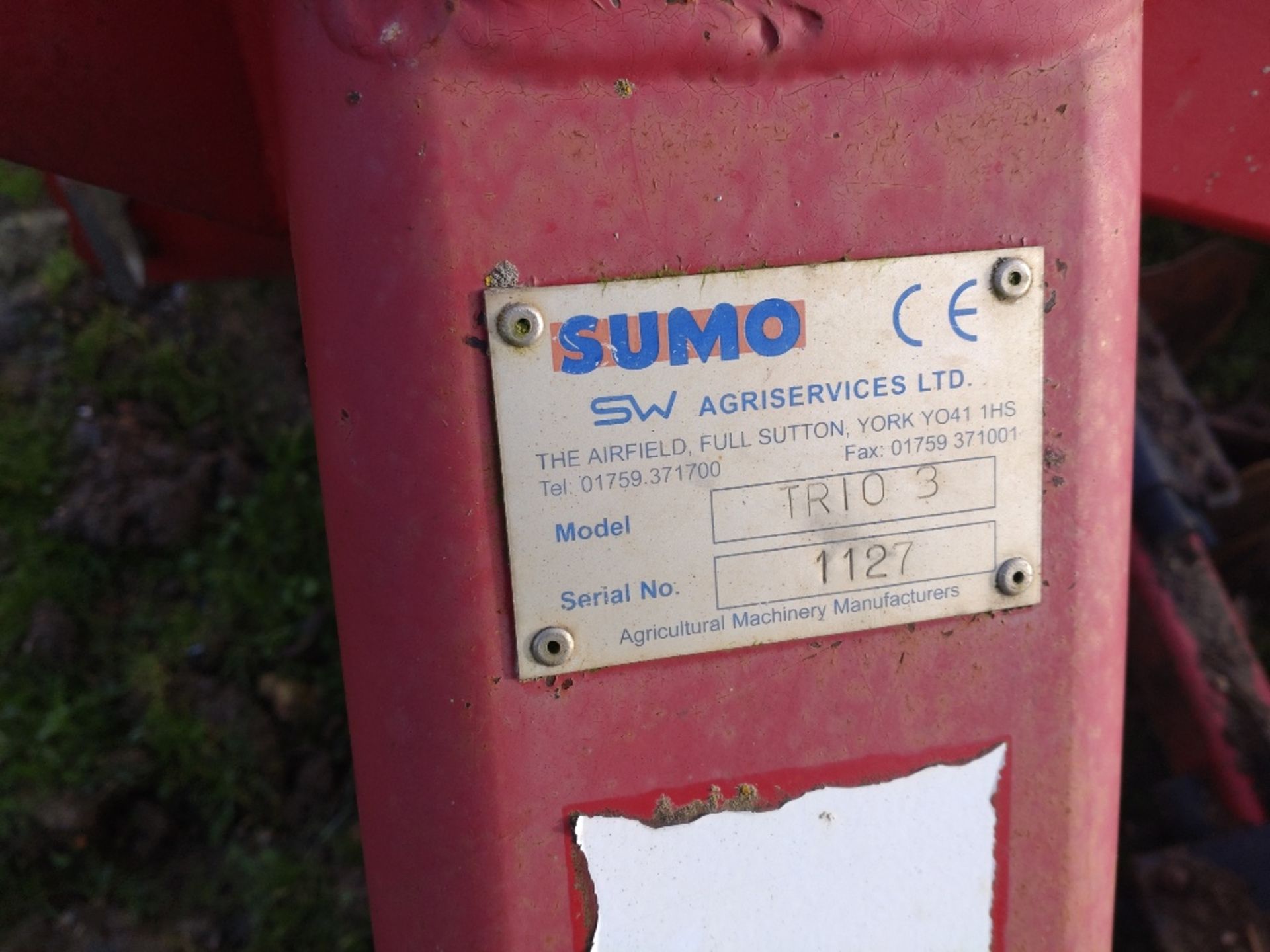 3m Sumo Trio cultivator s/n 1127 - Image 4 of 5