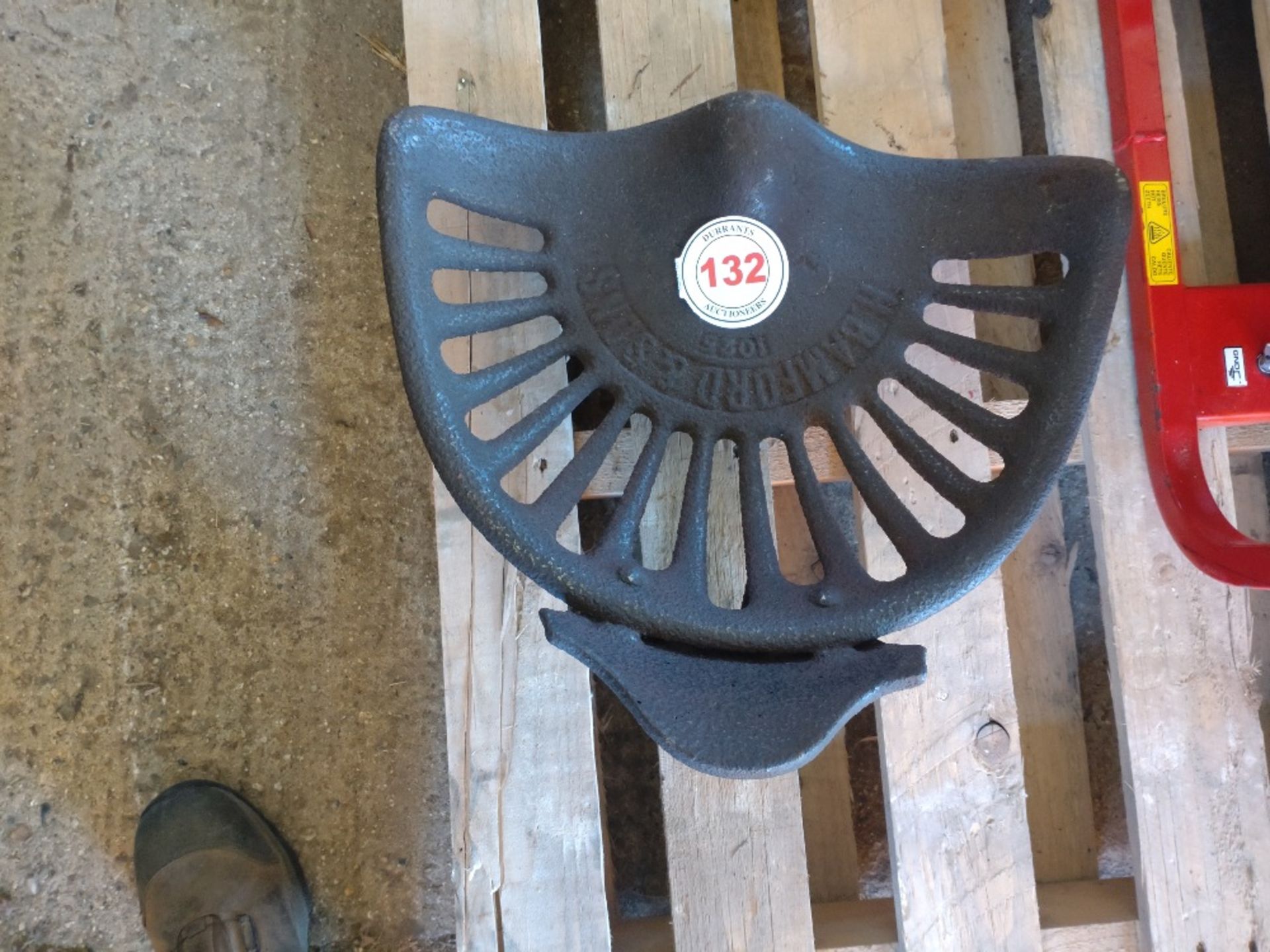 Cast iron seat,