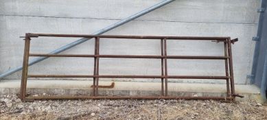 2 x Heavy duty livestock gates (red oxide) 14ft x 4.