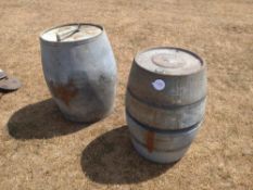 2 x Metal barrels