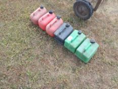6 x Plastic Jerry cans