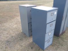 2 x 4 drawer filing cabinets