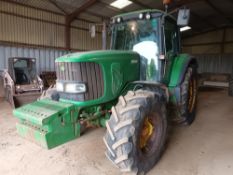 John Deere 6620 4wd tractor, 2002, complete with front weights, 8,964 hours, power shift gear box,