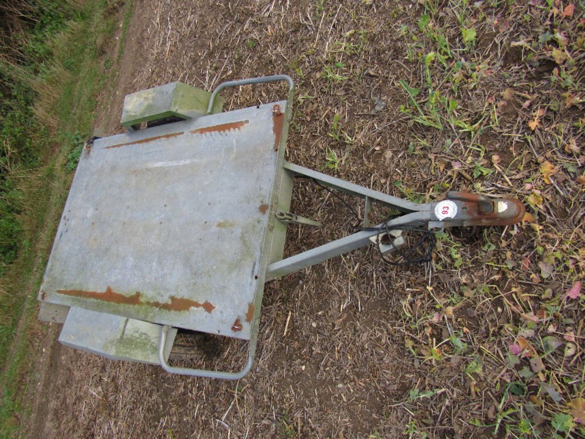 Small galvanised trailer,