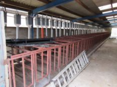 Contents of building comprising 20 concrete block pens with gate fronts, 120 feed stalls,