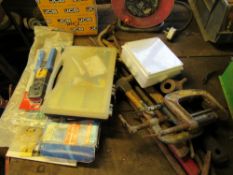 Assorted hand tools and boxed Powerfix a
