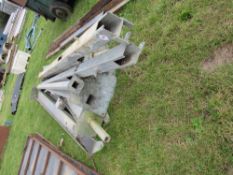 Quantity of galvanised lamp and gate posts