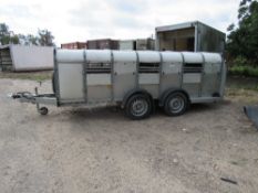 Ifor Williams 14ft Pig Trailer, twin axle, 2007, Model 25C PA510G, 14 x 4, internal gates, 3.