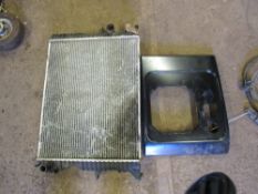 Land Rover radiator and 2 x plastic headlight covers